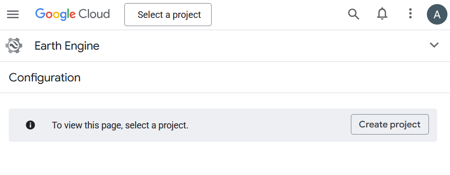 Create a Google Cloud project for Earth Engine