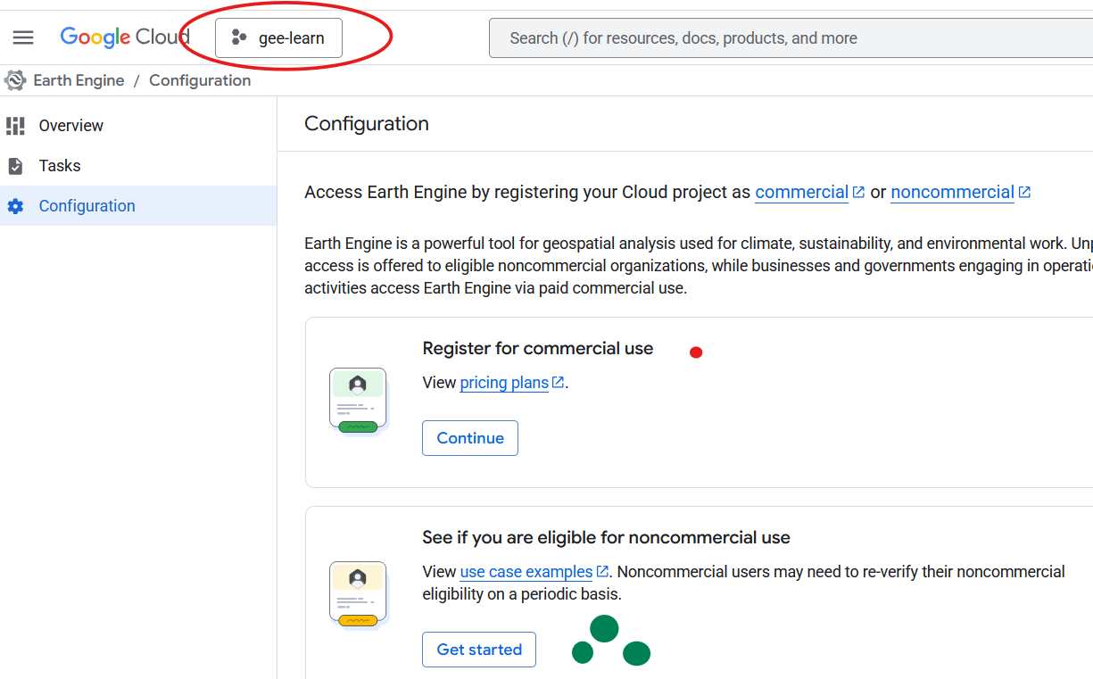 Register the project with Earth Engine